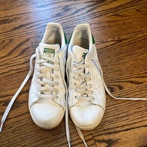 Adidas Stan smith white and green shoes !